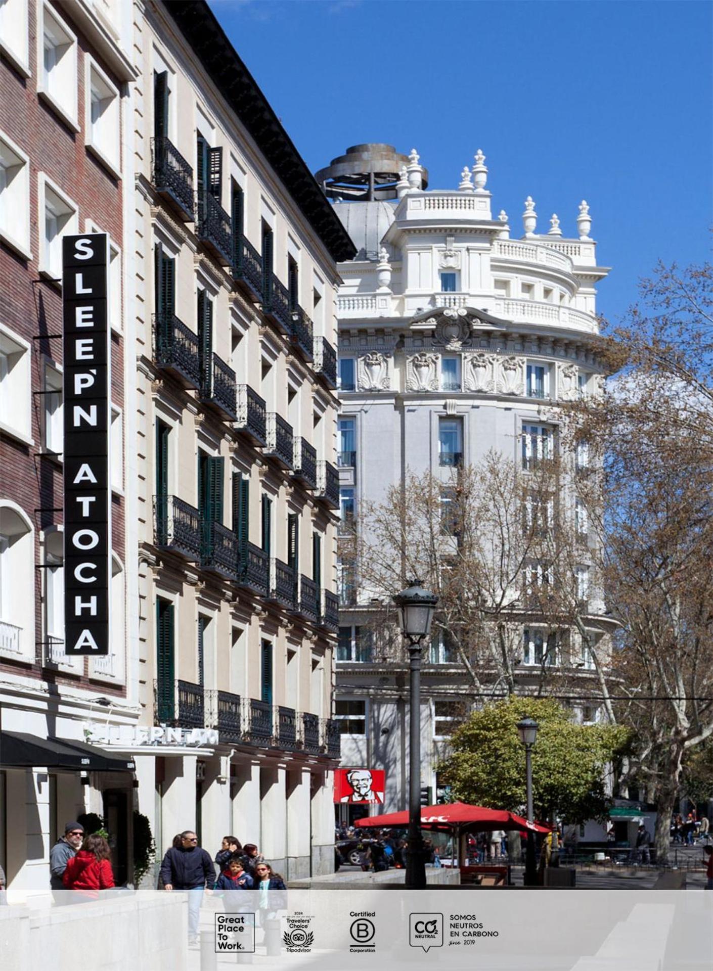 Sleep'N Atocha - B Corp Certified Hotell Madrid Eksteriør bilde